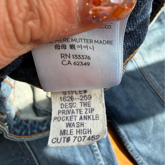 MOTHER Women's Blue Straight Jeans - Picture 5 of 9